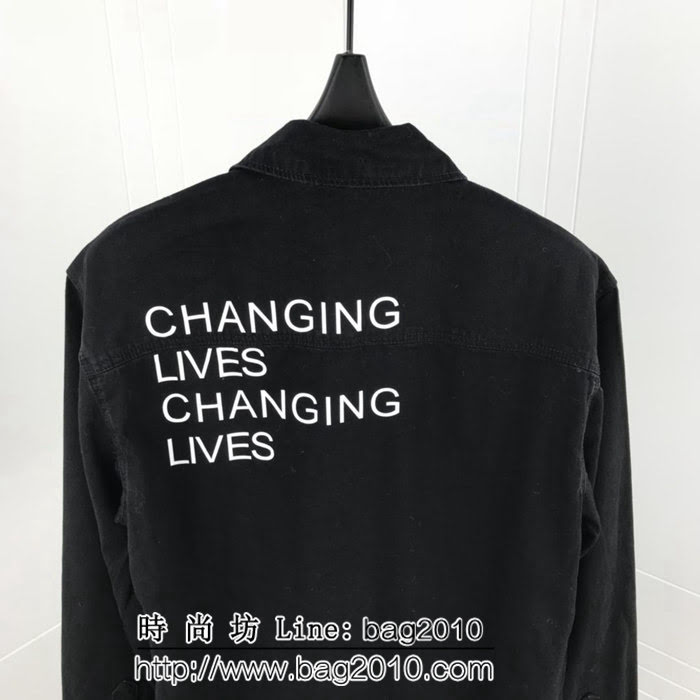 BALENCIAGA巴黎世家 18ss秋冬新款 滿印logo 鹿皮絨 男款夾克外套 ydi1954